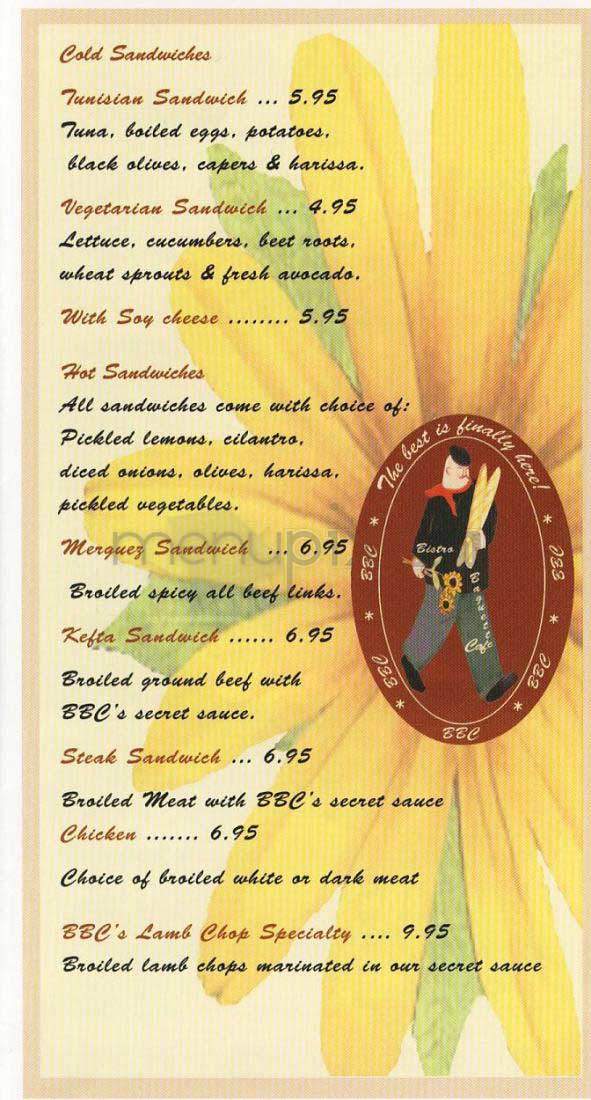 BBC Cafe - Beverly Hills, CA menu_pic