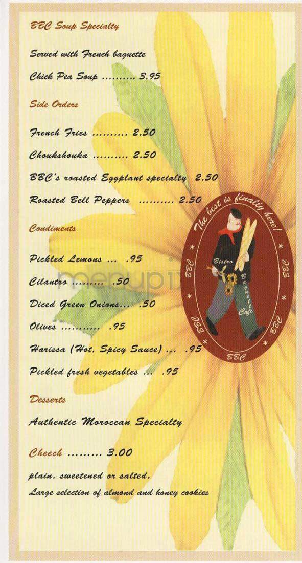 BBC Cafe - Beverly Hills, CA menu_pic