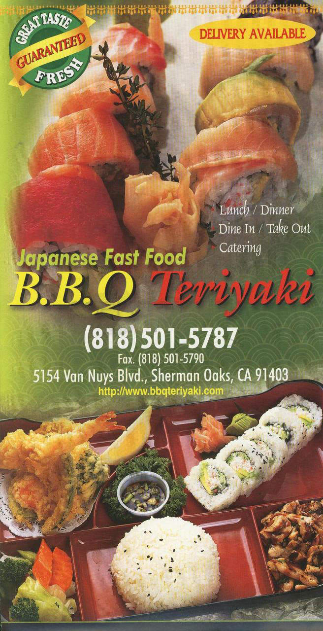 BBQ Teriyaki & Sushi - Sherman Oaks, CA menu_pic