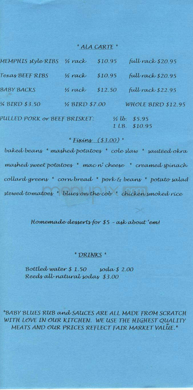 Baby Blues BBQ - Venice, CA menu_pic