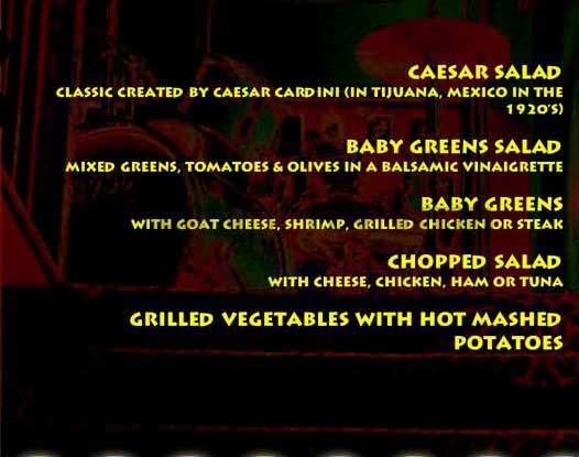 Backstage Cafe - Beverly Hills, CA menu_pic