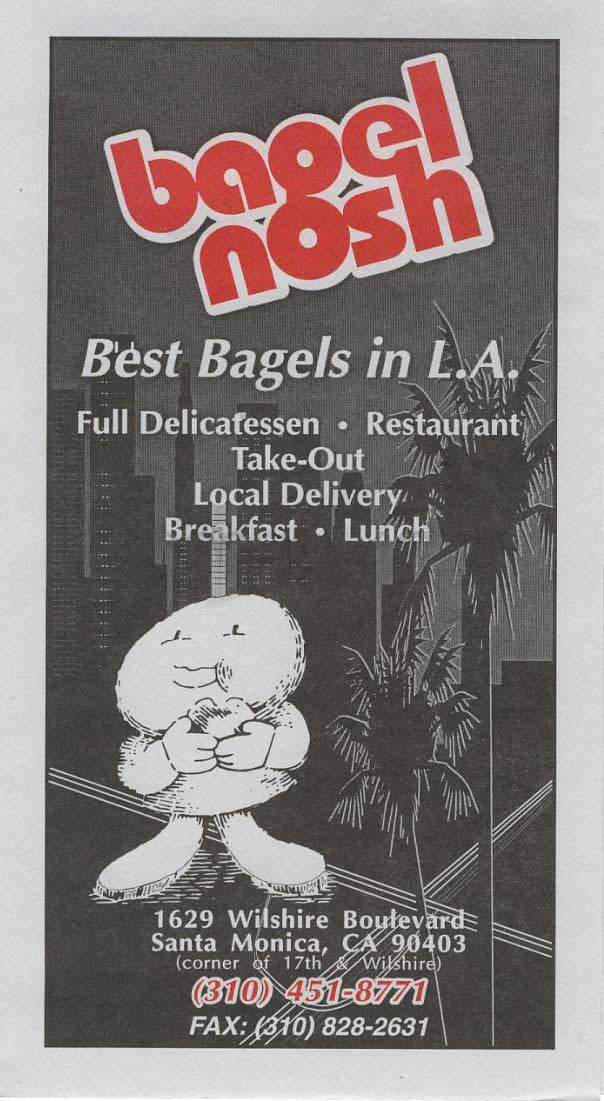 Bagel Nosh Deli - Santa Monica, CA menu_pic