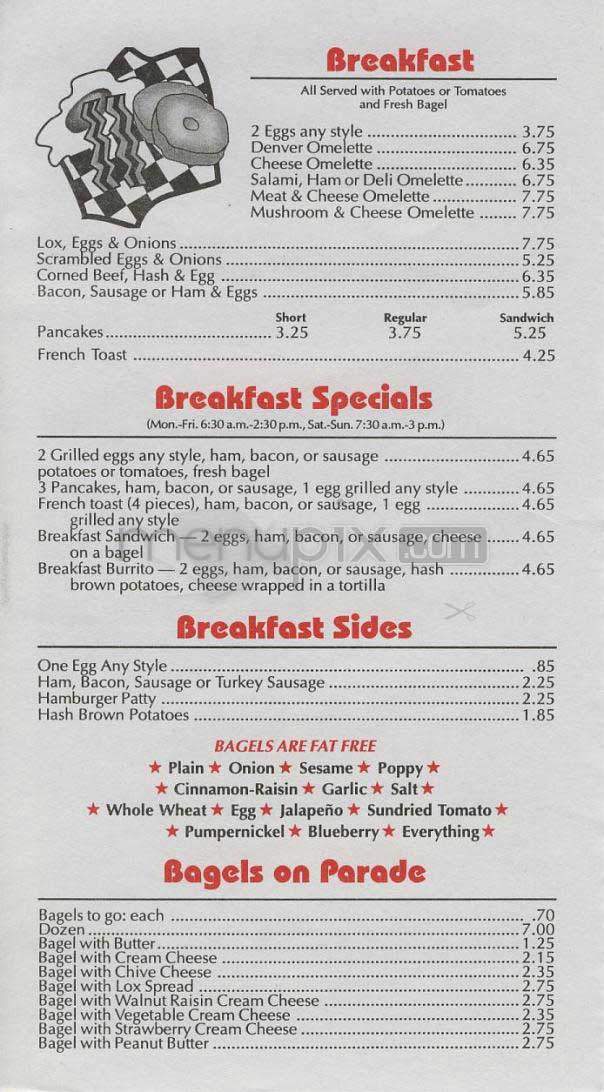 Bagel Nosh Deli - Santa Monica, CA menu_pic
