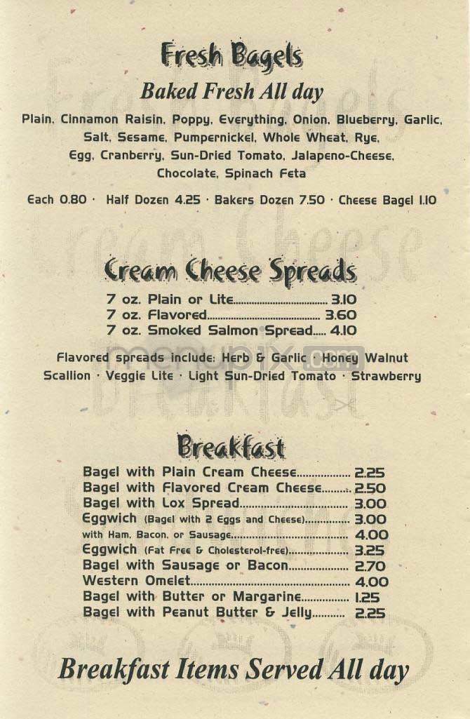 Bagelworks Cafe - Los Angeles, CA menu_pic