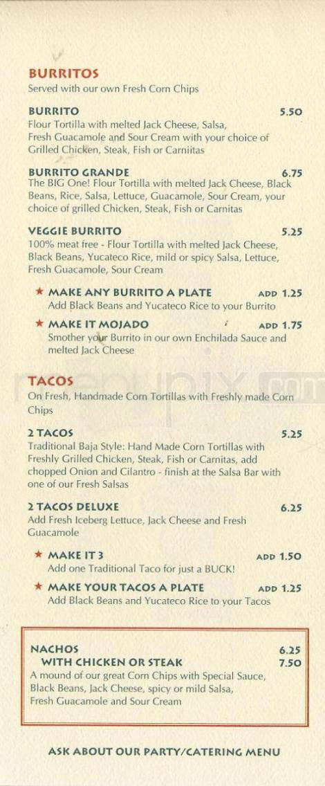 Baja Bud's - Los Angeles, CA menu_pic