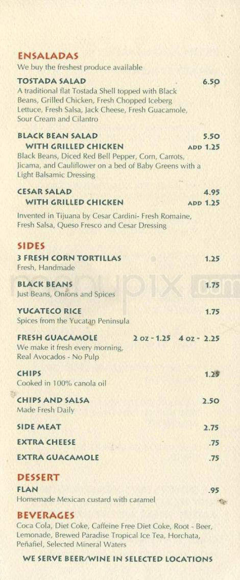Baja Bud's - Los Angeles, CA menu_pic