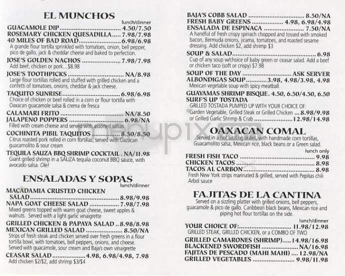 Baja Cantina - Lakewood, CO menu_pic