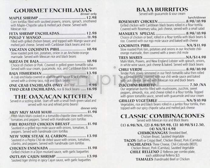 Baja Cantina - Lakewood, CO menu_pic