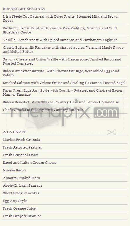Baleen Los Angeles - Redondo Beach, CA menu_pic