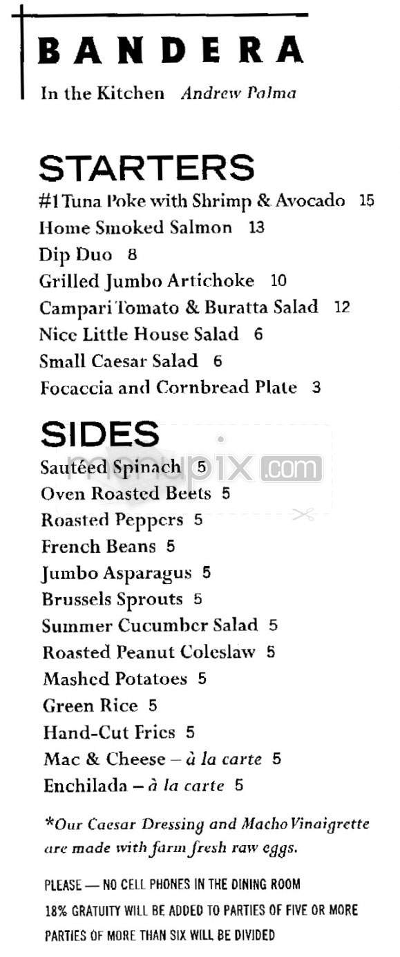 Bandera - Los Angeles, CA menu_pic