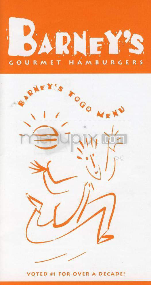 Barney's Gourmet Hamburger - Los Angeles, CA menu_pic