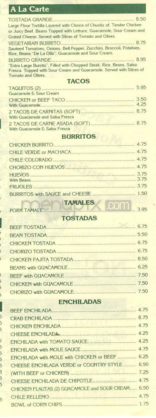 Barragan's - Glendale, CA menu_pic