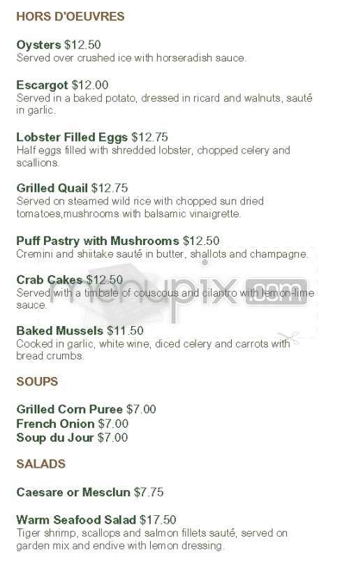 Barsac Brasserie - Toluca Lake, CA menu_pic
