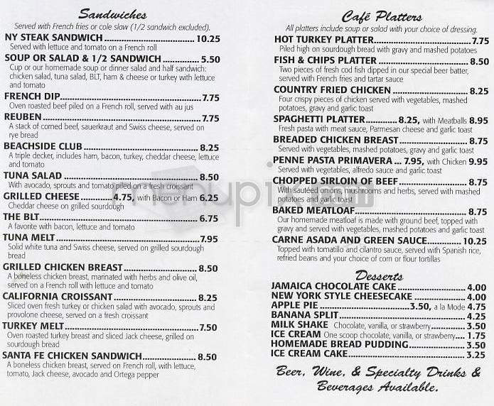Beachside Cafe (Best Western) - Marina Del Rey, CA menu_pic