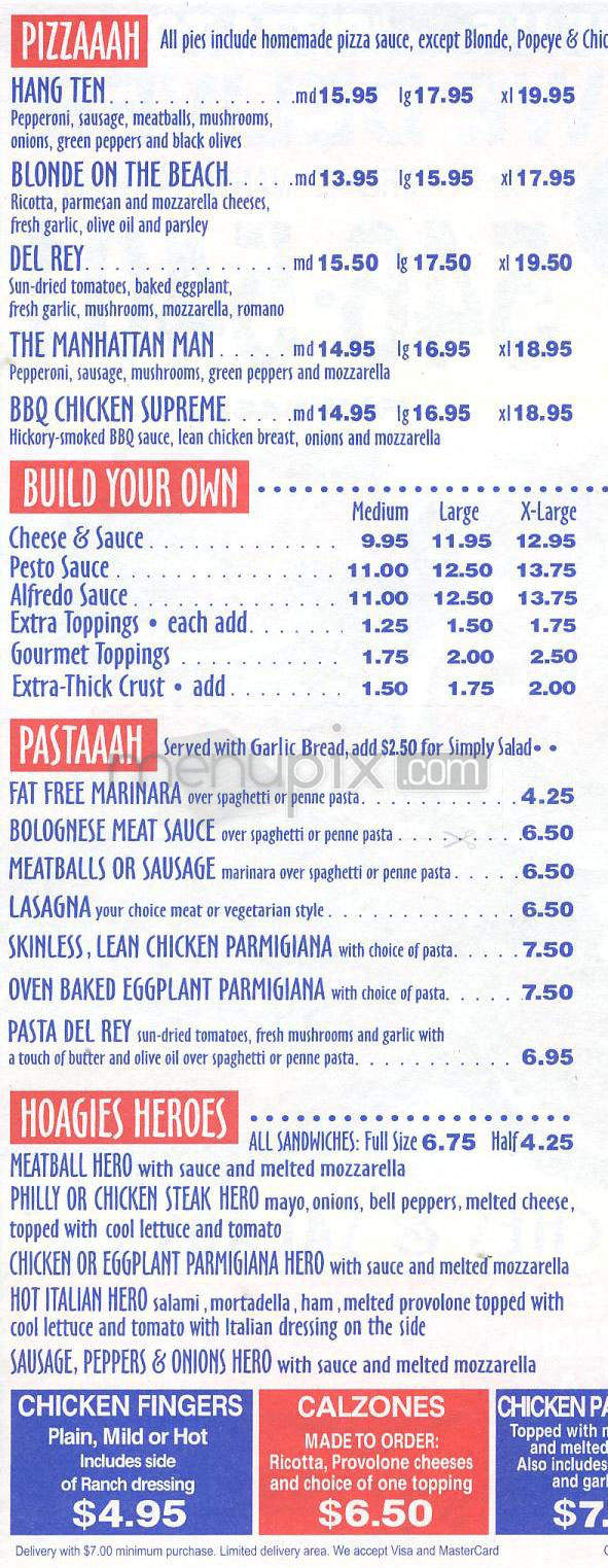 Beach Pizza - Manhattan Beach, CA menu_pic