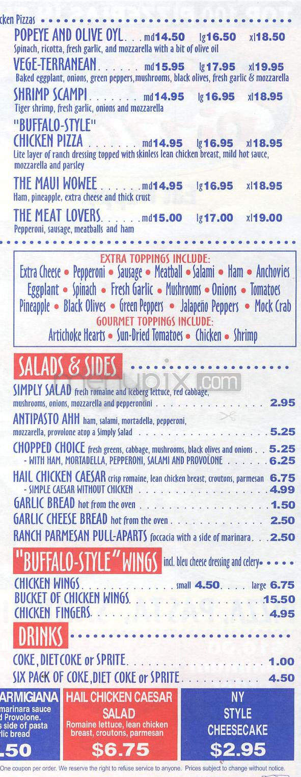 Beach Pizza - Manhattan Beach, CA menu_pic