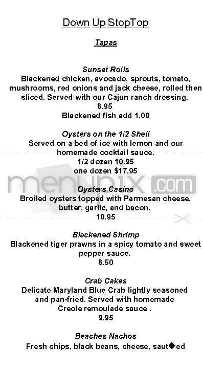 Beaches - Manhattan Beach, CA menu_pic