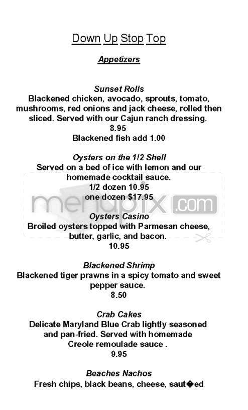 Beaches - Manhattan Beach, CA menu_pic