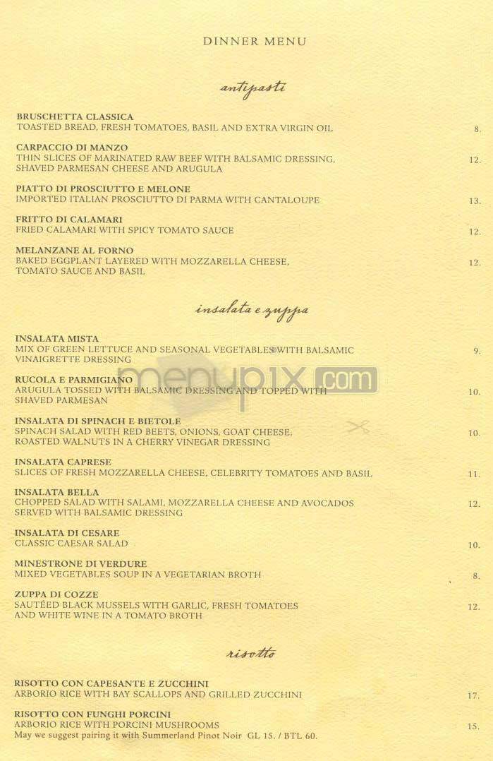 Bella - Los Angeles, CA menu_pic