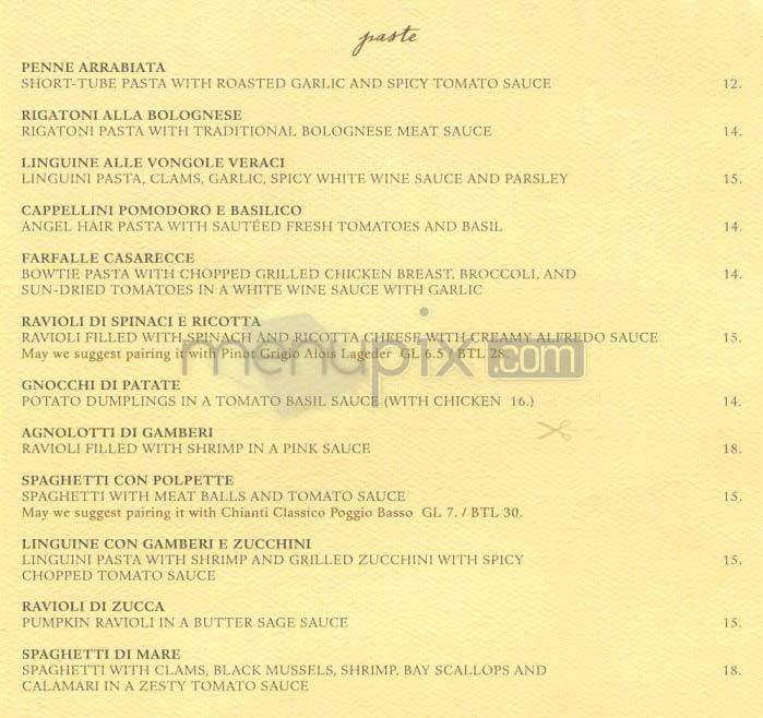 Bella - Los Angeles, CA menu_pic