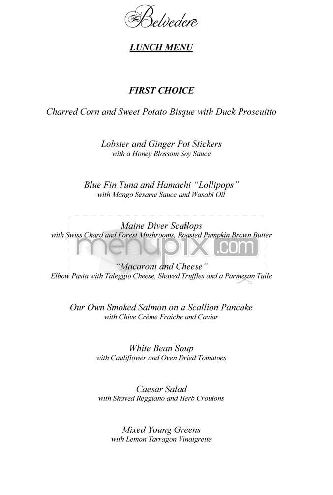 Belvedere - Beverly Hills, CA menu_pic