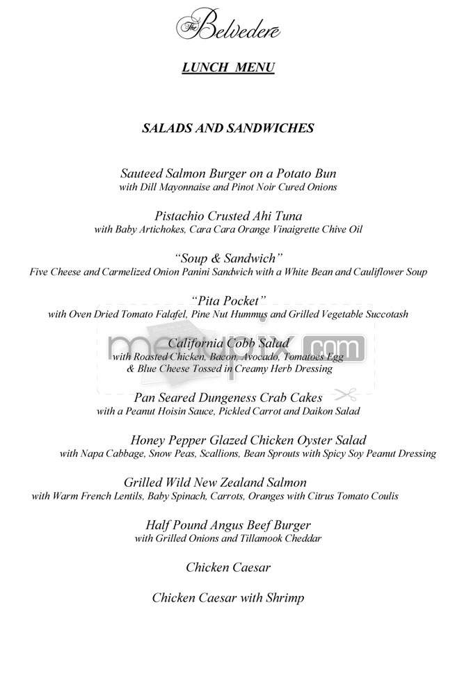 Belvedere - Beverly Hills, CA menu_pic