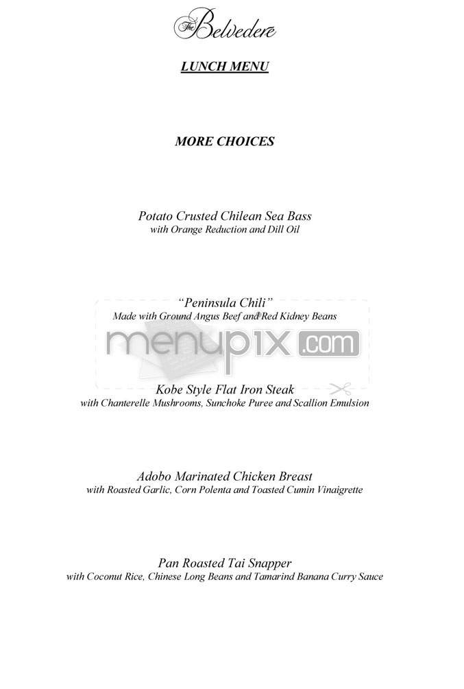 Belvedere - Beverly Hills, CA menu_pic
