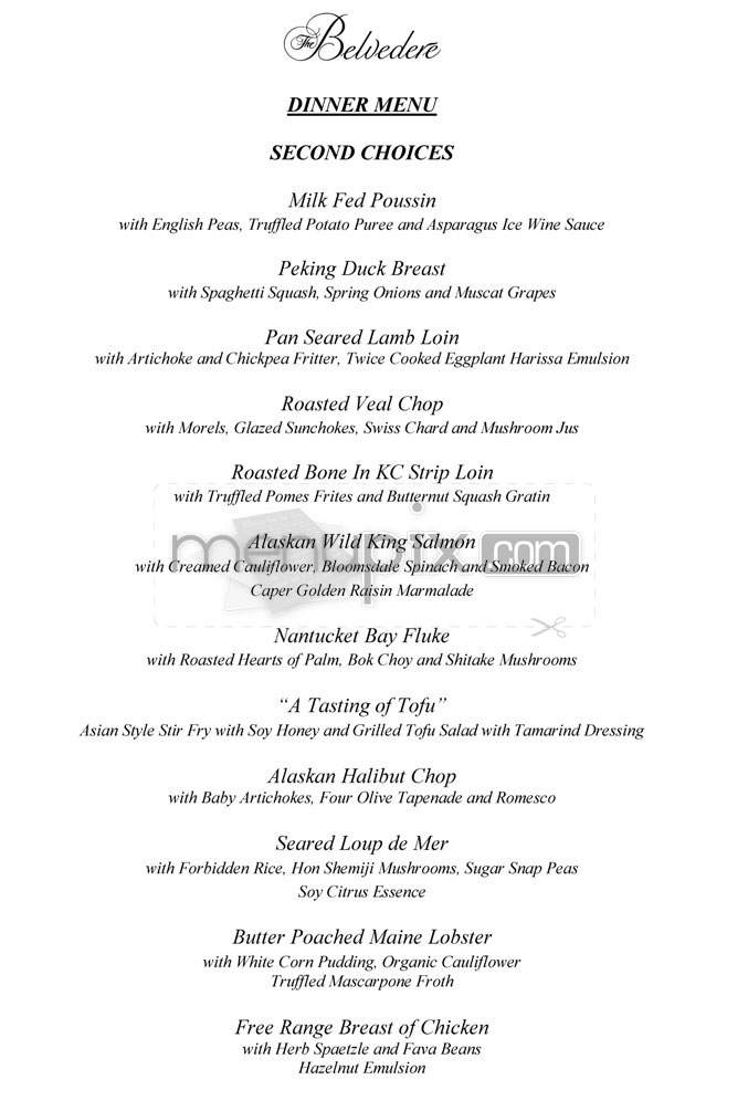 Belvedere - Beverly Hills, CA menu_pic