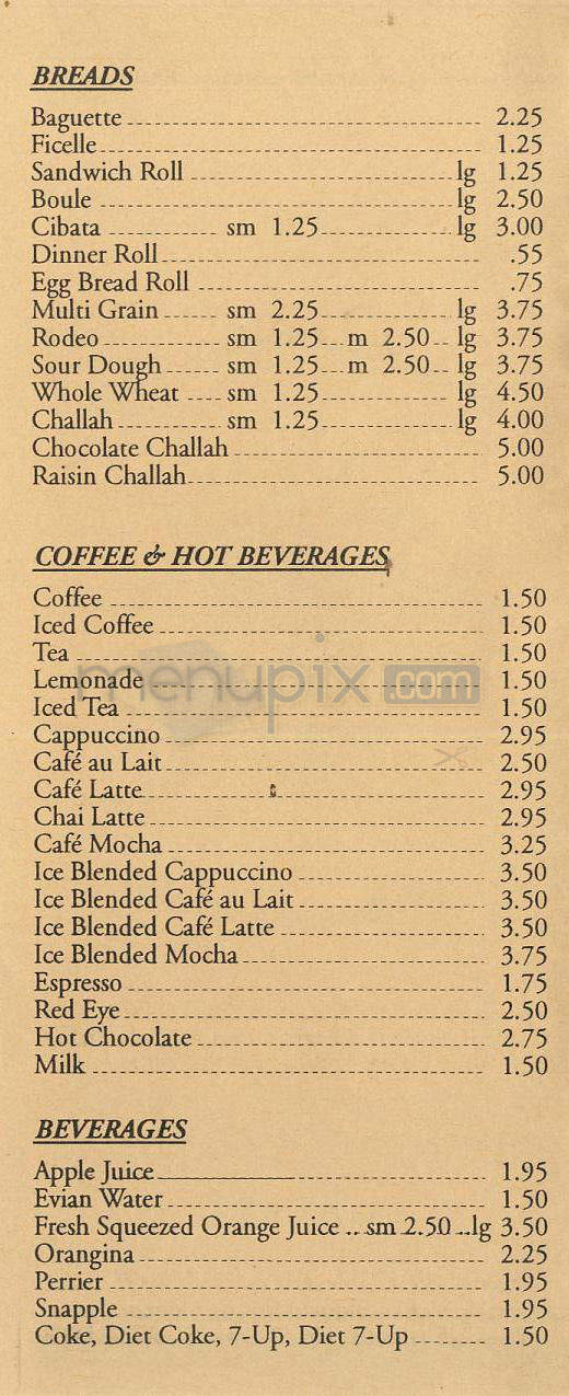Belwood Bakery Cafe - Beverly Hills, CA menu_pic