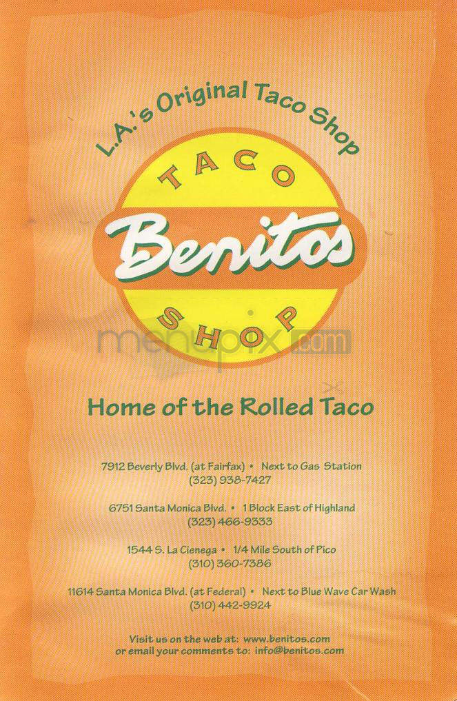 /200724/Benitos-Taco-Shop-Los-Angeles-CA - Los Angeles, CA