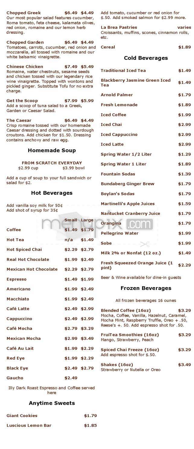 Bergamot Cafe - Santa Monica, CA menu_pic