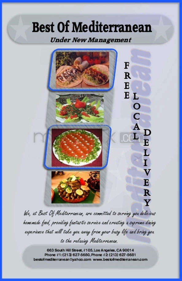 Best of Mediterranean - Los Angeles, CA menu_pic