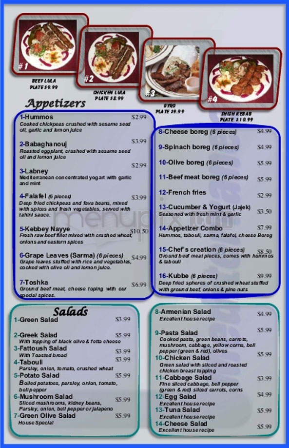 Best of Mediterranean - Los Angeles, CA menu_pic