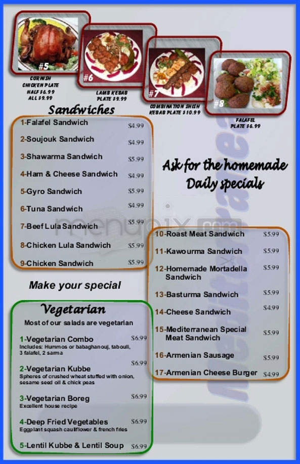 Best of Mediterranean - Los Angeles, CA menu_pic