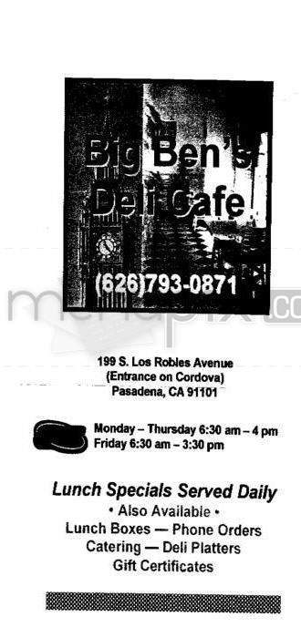 /203848/Big-Bens-Deli-Cafe-Pasadena-CA - Pasadena, CA