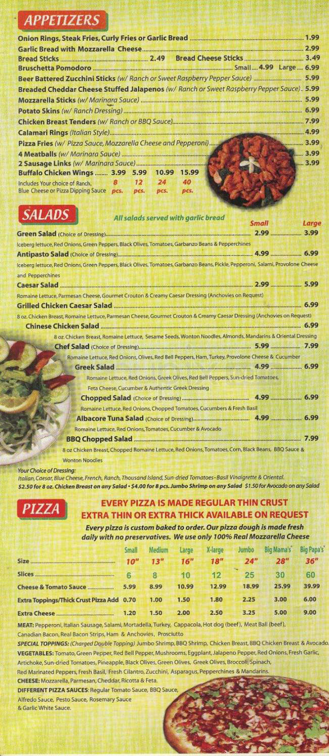 Big Mama's & Papa's Pizzeria - Encino, CA menu_pic