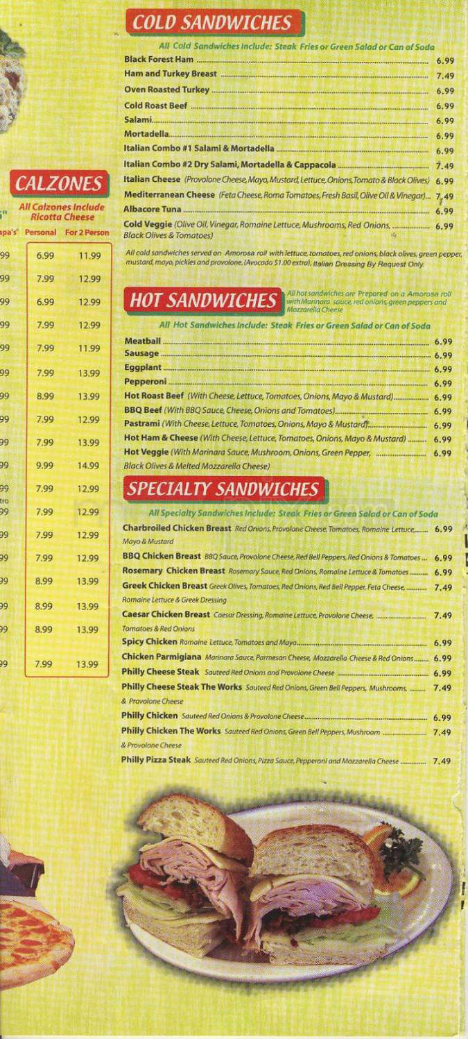 Big Mama's & Papa's Pizzeria - Encino, CA menu_pic