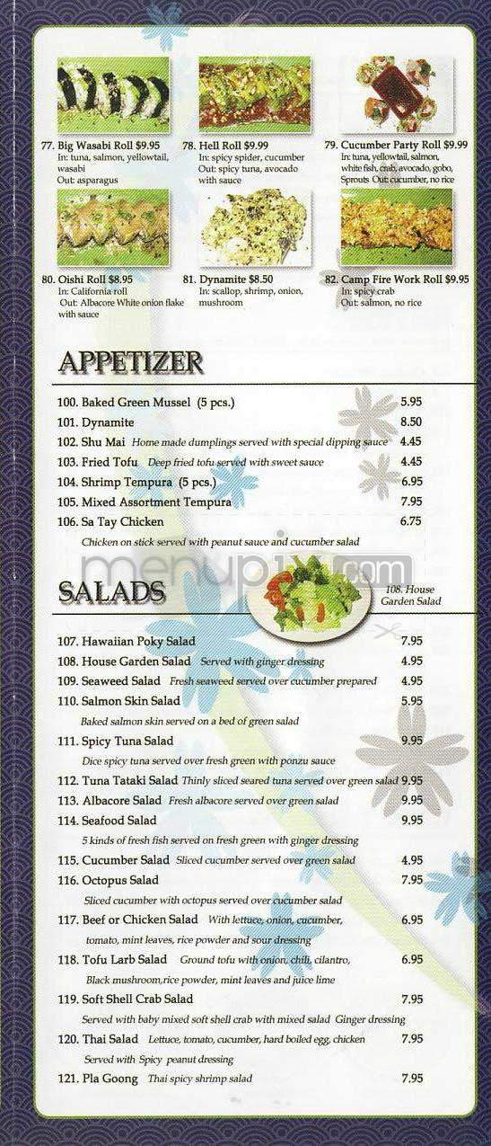 Big Wasabi - Los Angeles, CA menu_pic