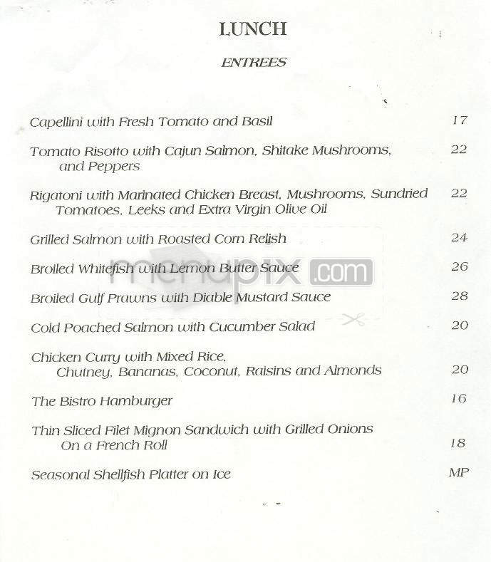 Bistro Garden At Coldwater - Studio City, CA menu_pic