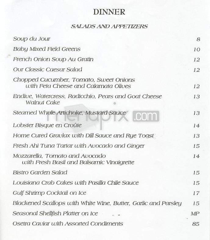 Bistro Garden At Coldwater - Studio City, CA menu_pic