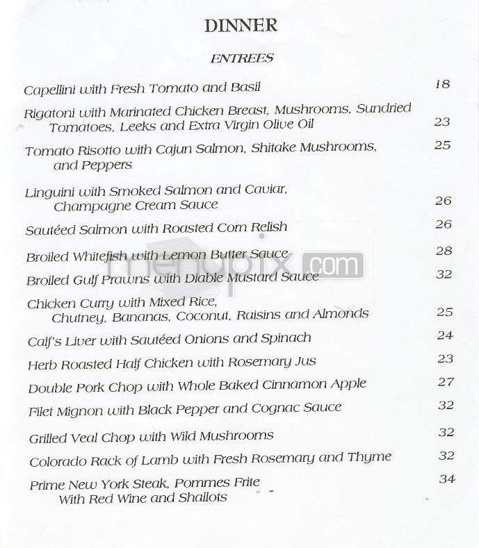 Bistro Garden At Coldwater - Studio City, CA menu_pic