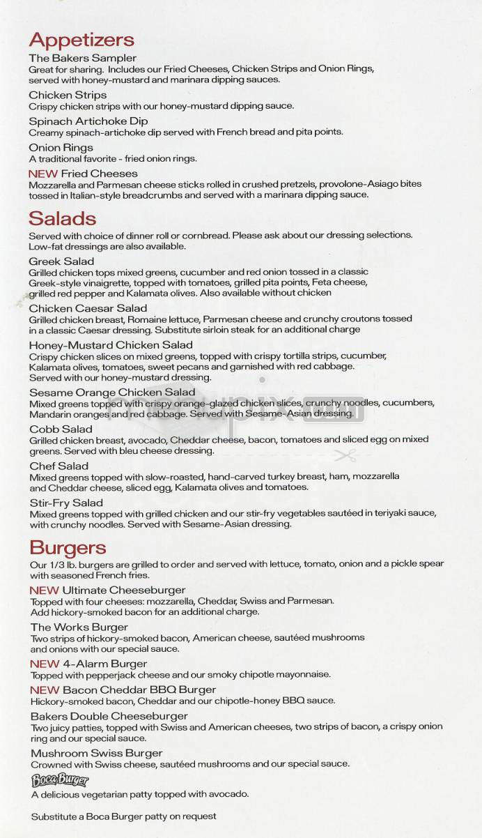 Bakers Square Restaurant & Bakery - Pasadena, CA menu_pic