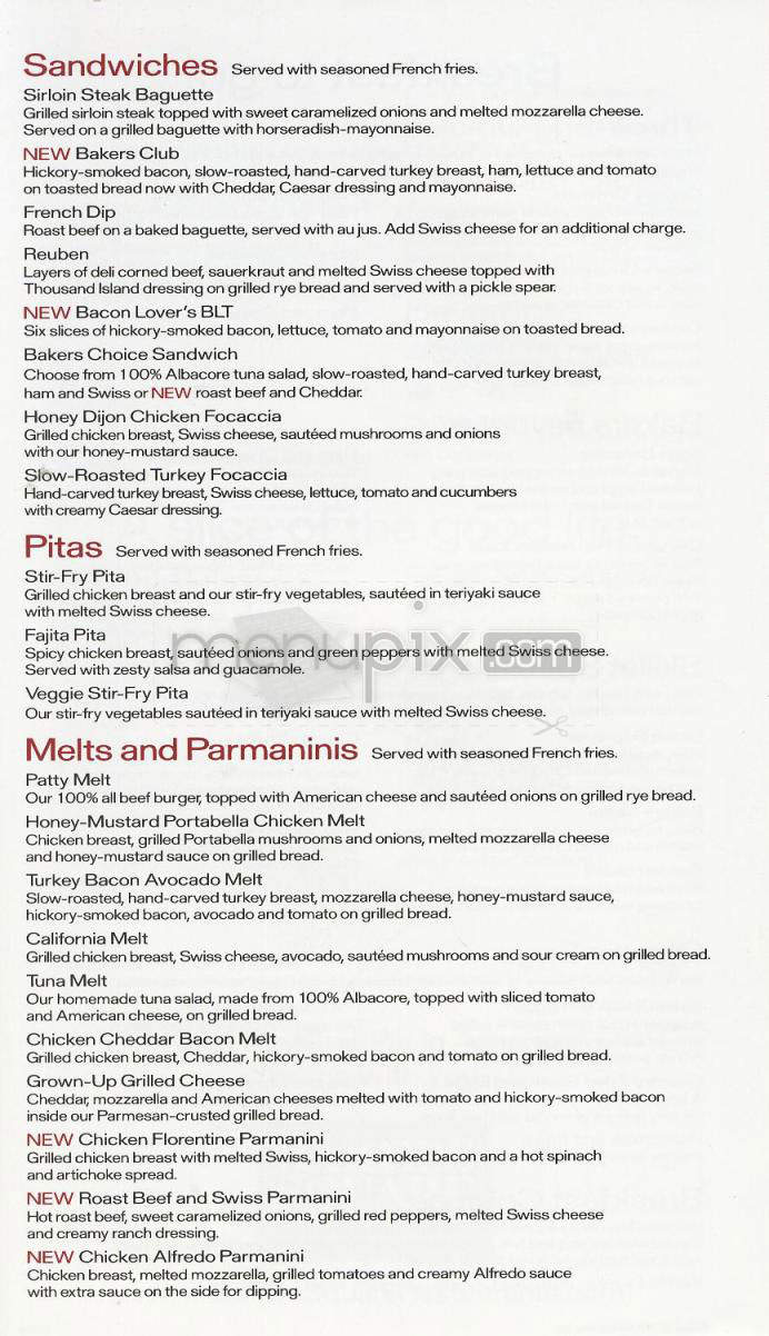 Bakers Square Restaurant & Bakery - Pasadena, CA menu_pic