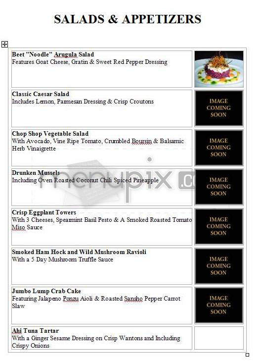 BlackSteel - Hollywood, CA menu_pic