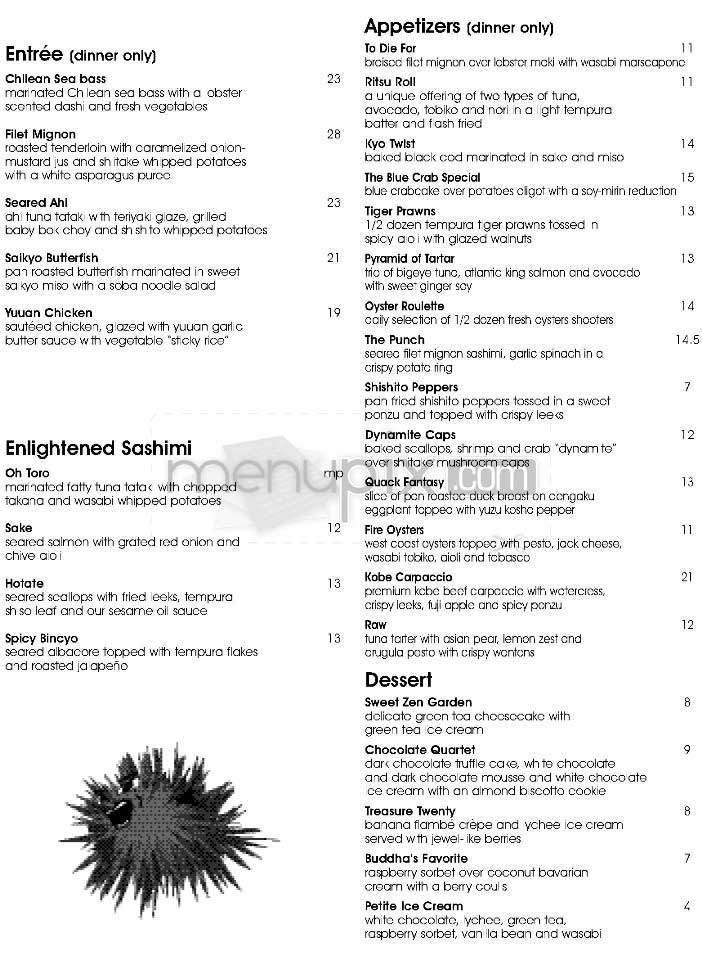 Blowfish Sushi - West Hollywood, CA menu_pic