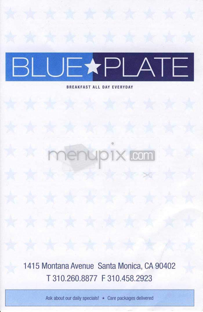 Blue Plate - Santa Monica, CA menu_pic
