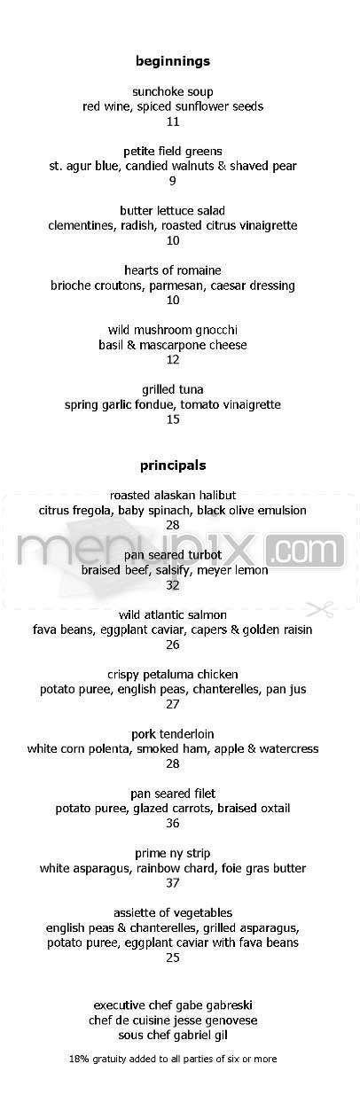 Blue On Blue (Avalon) - Beverly Hills, CA menu_pic