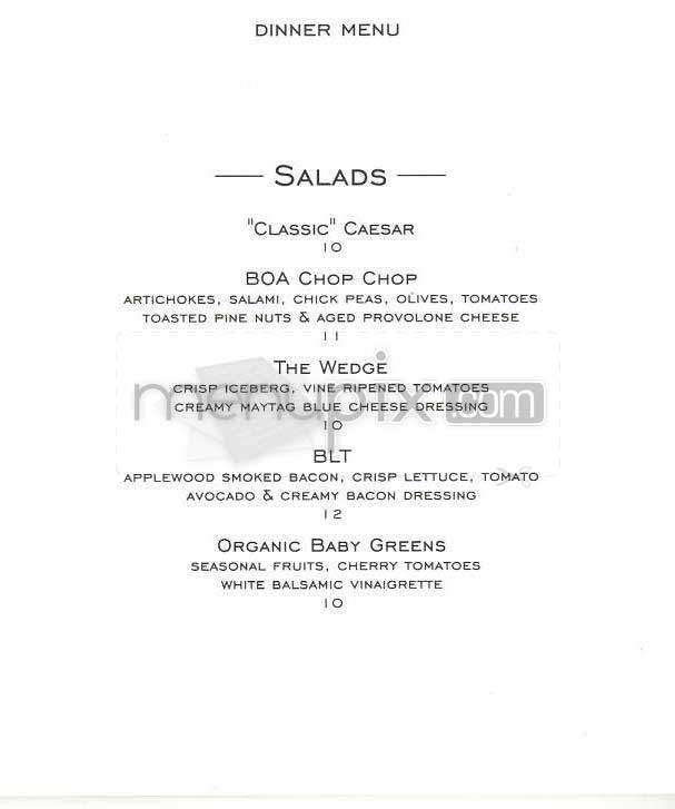Boa - West Hollywood, CA menu_pic