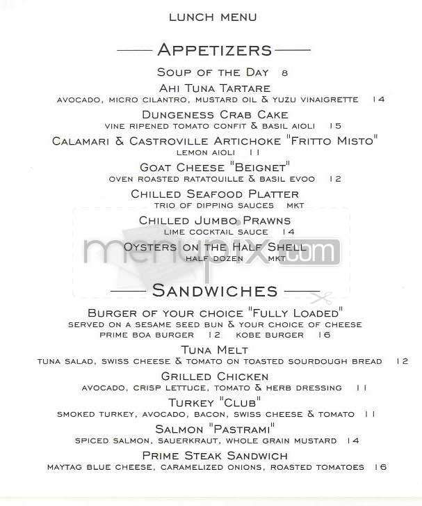 Boa - West Hollywood, CA menu_pic
