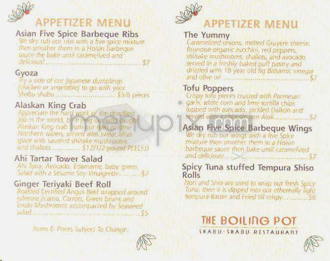 The Boiling Pot - Pasadena, CA menu_pic